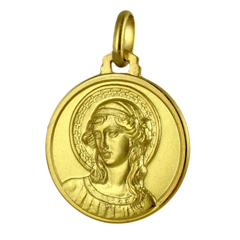 18 kt gold Saint Gabriel the Archangel medal