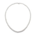 18kt white gold Comete necklace with cultured pearls