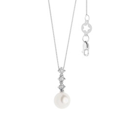 Collana Perla e diamanti in Oro 18kt
