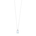 18kt white gold Comete necklace with aquamarine and diamond