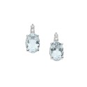 18 kt white gold Comete earrings with aquamarine and diamonds