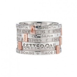 Tuum anello Settedoni in argento 925 ed oro rosa