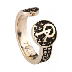 Tuum 925 bronzed sterling silver Infinitum Angel of God ring