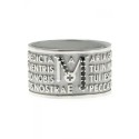 Tuam 925 sterling silver Hail Mary ring with black diamonds