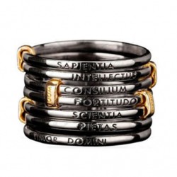 Tuum 925 sterling silver and yellow gold Settedoni ring