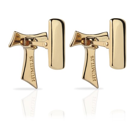 Sterling silver Franciscan Tau cross cufflinks
