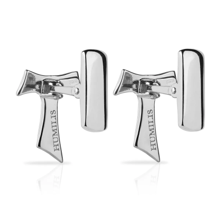 Gemelli Segno Tau francescano in argento