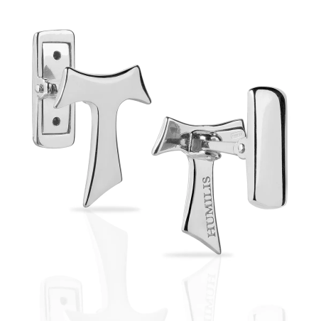 Sterling silver Franciscan Tau cross cufflinks
