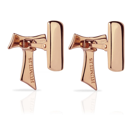 Sterling silver Franciscan Tau cross cufflinks
