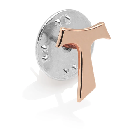 Sterling silver franciscan Tau pin