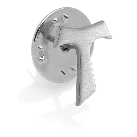 Sterling silver franciscan Tau pin