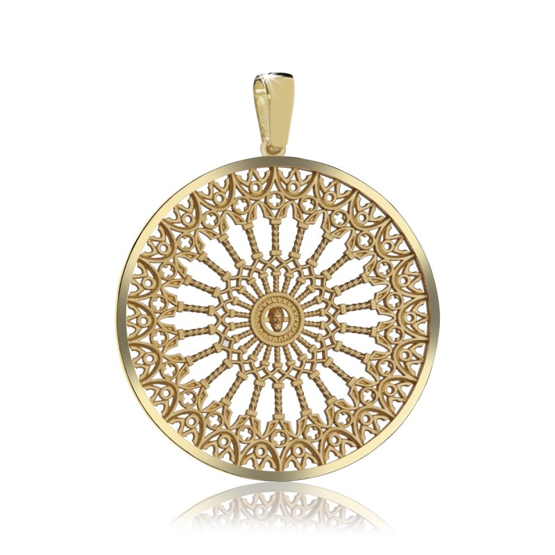 Sterling silver Orvieto's rosewindow pendant