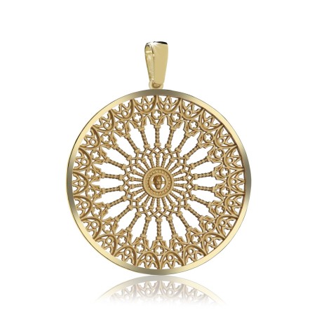 Sterling silver Orvieto's rosewindow pendant