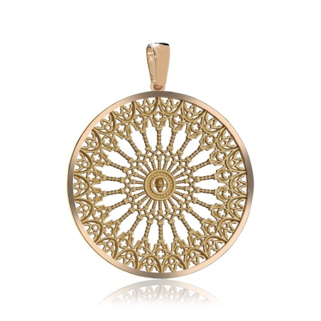 Sterling silver Orvieto's rosewindow pendant