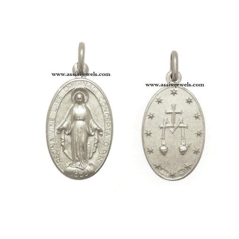 Medaglia Madonna miracolosa argento 925