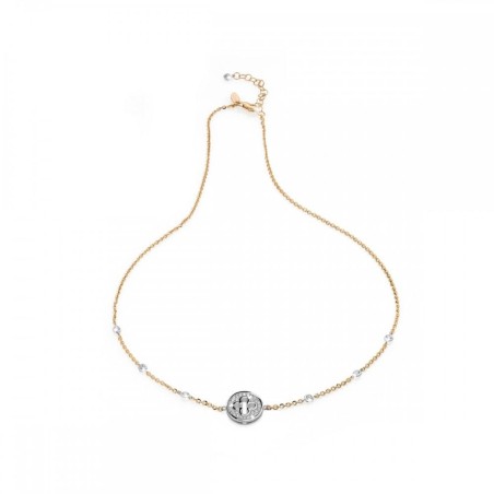 Collana Iter Venezia fiore quadrilobo o croce quadrilobata Palazzo Ducale in oro e zirconi