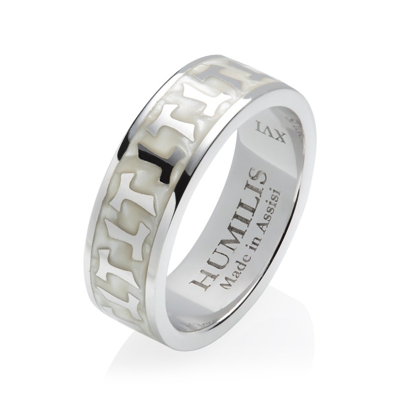 Sterling silver Classic collection ring Franciscan Tau cross