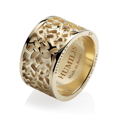 Sterling silver Classic Random collection ring Franciscan Tau cross