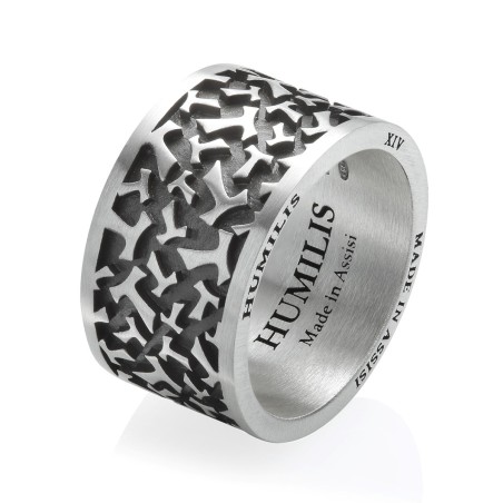 Sterling silver Classic Random collection ring Franciscan Tau cross