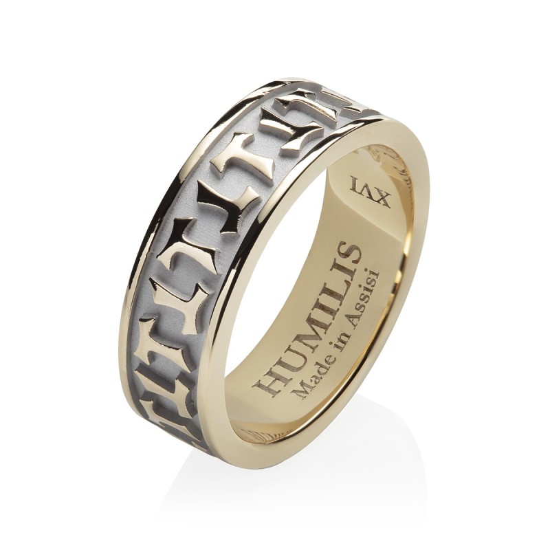 Gold Classic collection ring Franciscan Tau cross