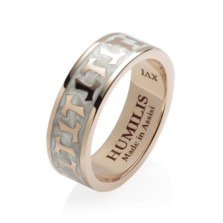 Anello collezione Classica croce Tau francescana in oro