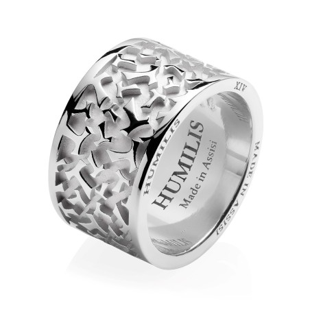 Anello collezione Classica Random croce Tau francescana in oro