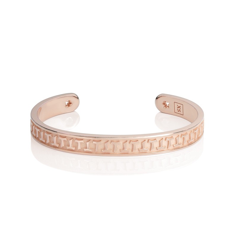 Bracciale bangle rigido collezione Classica croce Tau francescana in oro