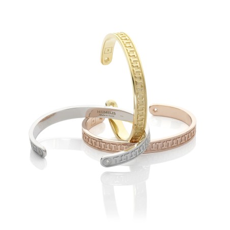 Gold bangle bracelet Classic collection with Franciscan Tau cross