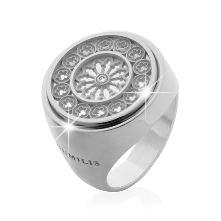 Anello Rosone Assisi Basilica San Francesco in argento