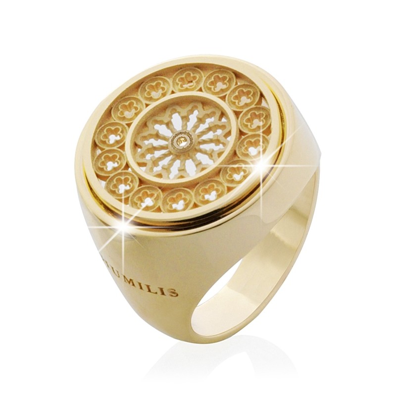 Sterling silver ring Rose Window Saint Francis Basilica of Assisi