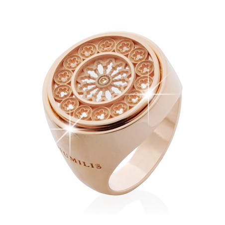 Anello Rosone Assisi Basilica San Francesco in oro