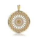 Gold Orvieto's rosewindow pendant
