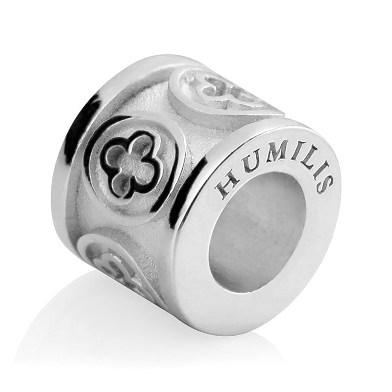 Sterling silver Iter Venice charm pendant with Palazzo Ducale's quadrilob flower