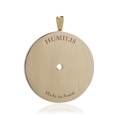 Gold Rome Pantheon round pendant