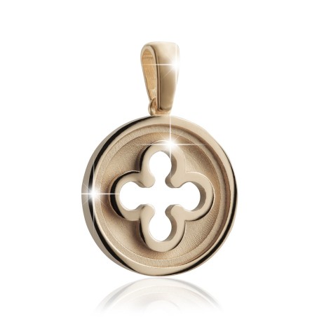 Gold Iter Venice pendant with Palazzo Ducale's quadrilob flower