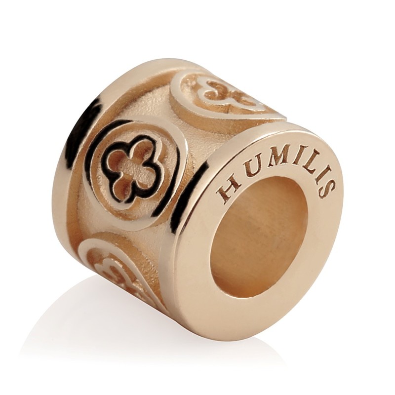 Gold Iter Venice charm pendant with Palazzo Ducale's quadrilob flower