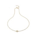 Gold Iter Florence necklace with Florentine lily and zirconia