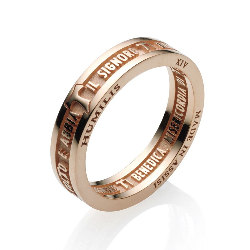 Gold ring Blessing of St. Francis