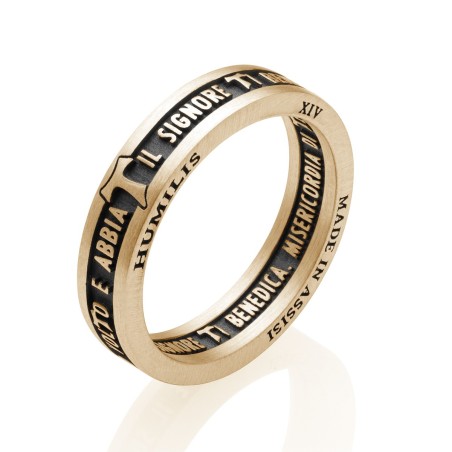 Gold ring Blessing of St. Francis