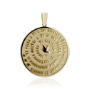 Gold pendant with the blessing of St. Francis