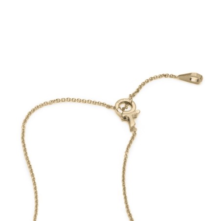 Gold rolò chain with Tau clasp