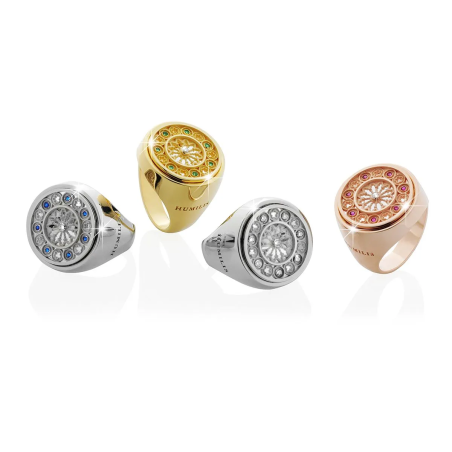 Sterling silver ring Canticum Rose Window Saint Francis Basilica of Assisi with zirconia