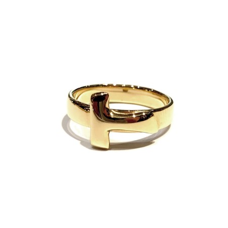 18 kt gold Tau ring
