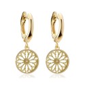 Gold small earrings, depicting the rosewindow of St. Francis Basilica