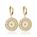 Gold medium earrings, depicting the rosewindow of St. Francis Basilica