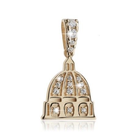 Pendente Iter Roma cupola San Pietro in oro e diamanti