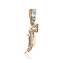 Gold Iter Venice pendant gondola bow ornament with diamonds