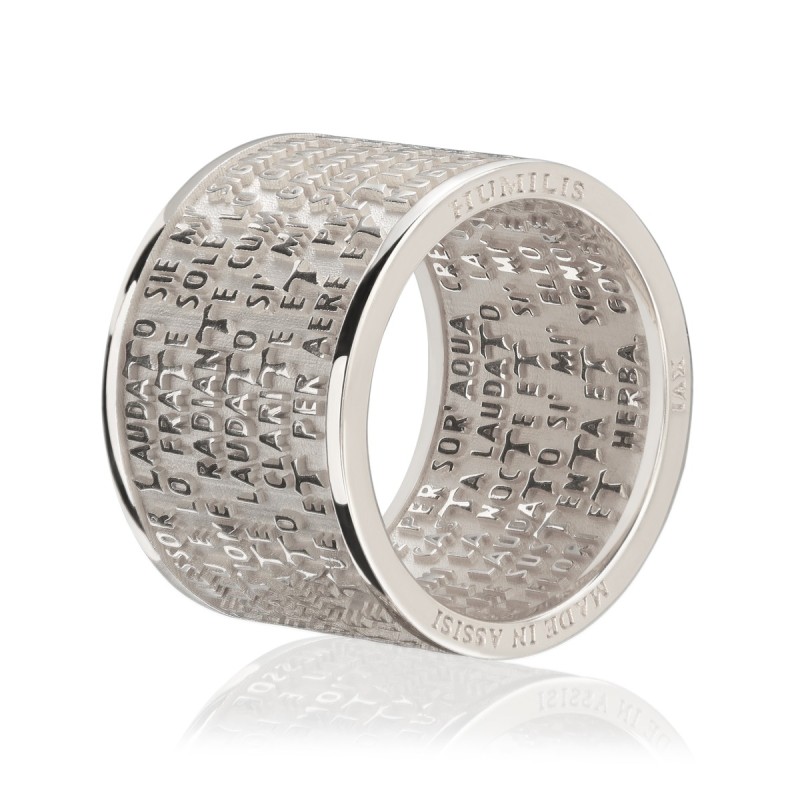 Gold ring with the Canticle of the creatures of St. Francis