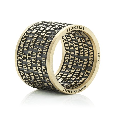 Gold ring with the Canticle of the creatures of St. Francis