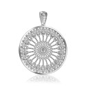 Pendente Rosone Orvieto in argento con zirconi